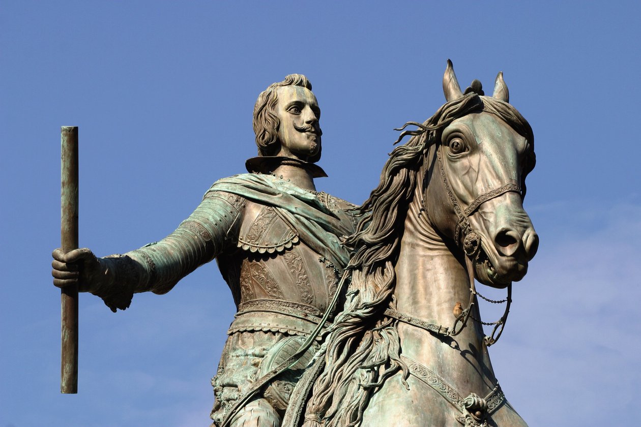 Estátua equestre de Filipe IV (1605-65) Rei da Espanha, fundido em bronze por Tacca (bronze) (ver também 195602, 53906 e 79531) de Diego Velázquez