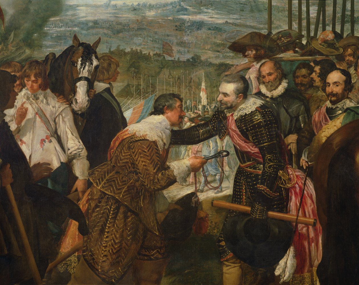 A rendição de Breda, 1625, c.1635 óleo sobre tela detalhe de 30730 de Diego Velázquez