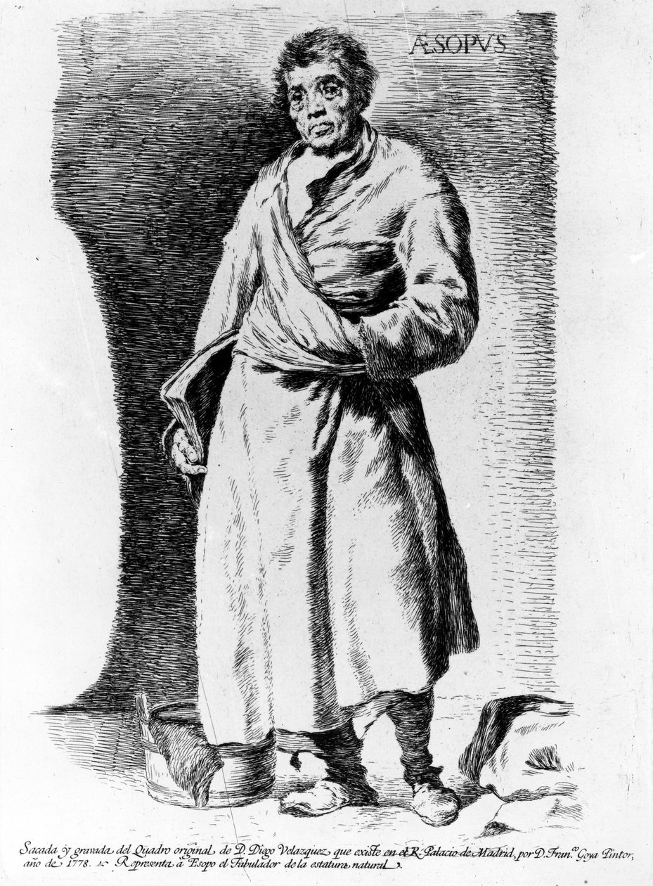 Esopo, impressão feita por Francisco de Goya y Lucientes, 1778 de Diego Velázquez