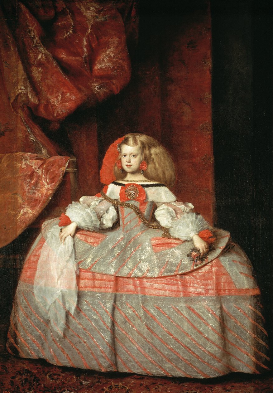 Infanta Margarita Teresa em um vestido rosa de Diego Velázquez