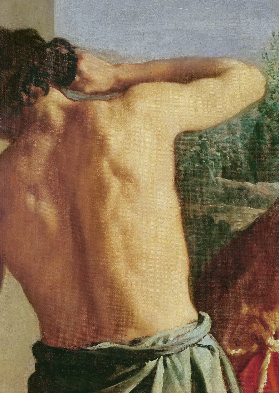 O casaco ensangüentado de José trouxe para Jacó, detalhe o servo do lado esquerdo, 1630 (detalhe de 55705) de Diego Velázquez