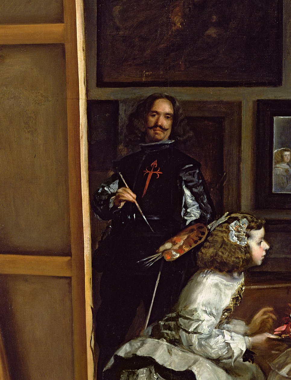 Las Meninas ou A Família de Filipe IV, c.1656 (detalhe de 405) de Diego Velázquez