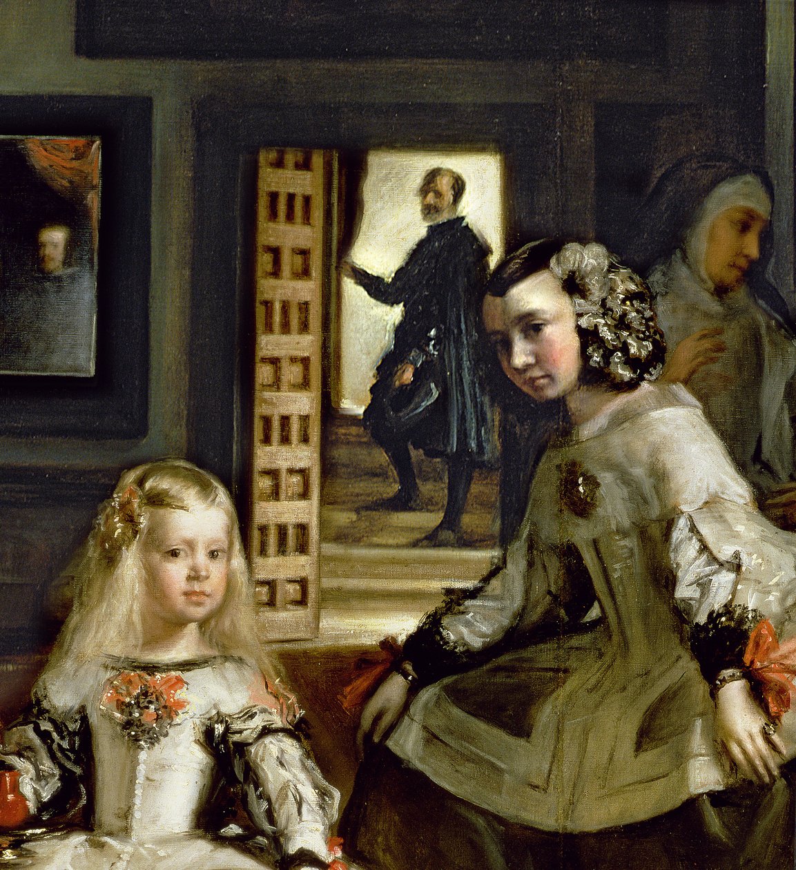 Las Meninas ou A Família de Filipe IV, c.1656 (detalhe de 405) de Diego Velázquez
