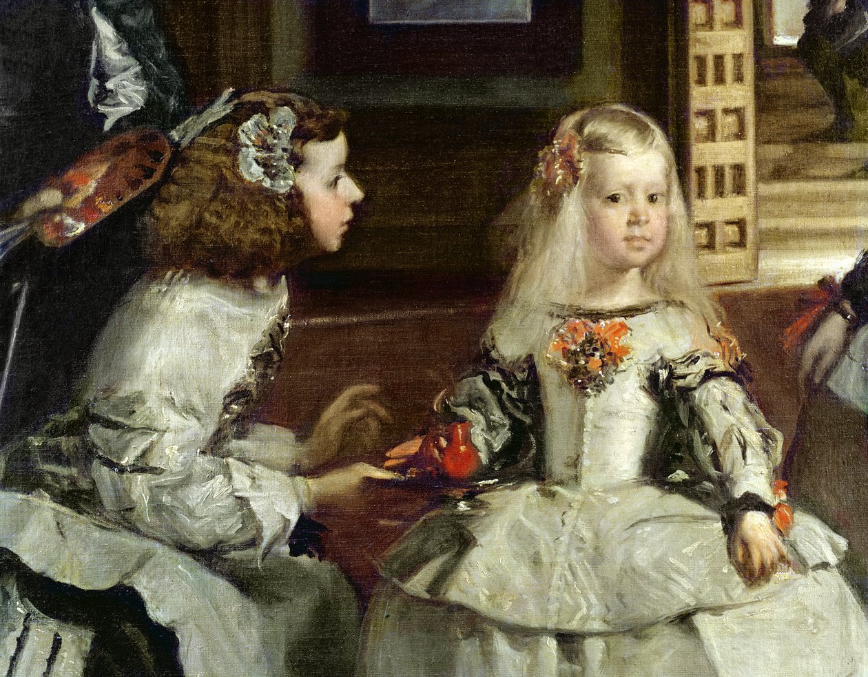 Las Meninas ou A Família de Filipe IV, c.1656 (detalhe) de Diego Velázquez