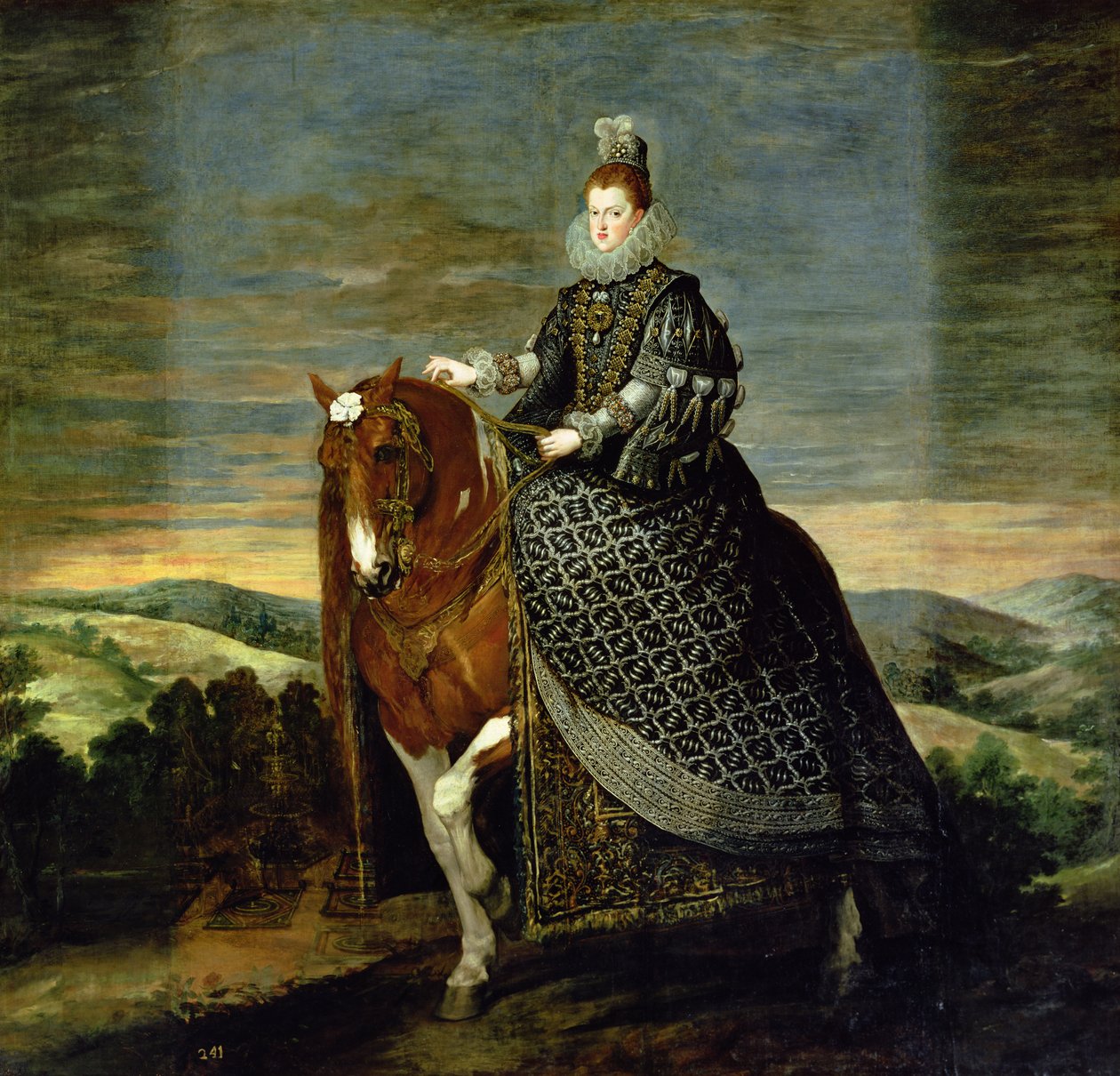 Retrato da Rainha Margarida da Áustria (1584-1611) 1629-35 de Diego Velázquez