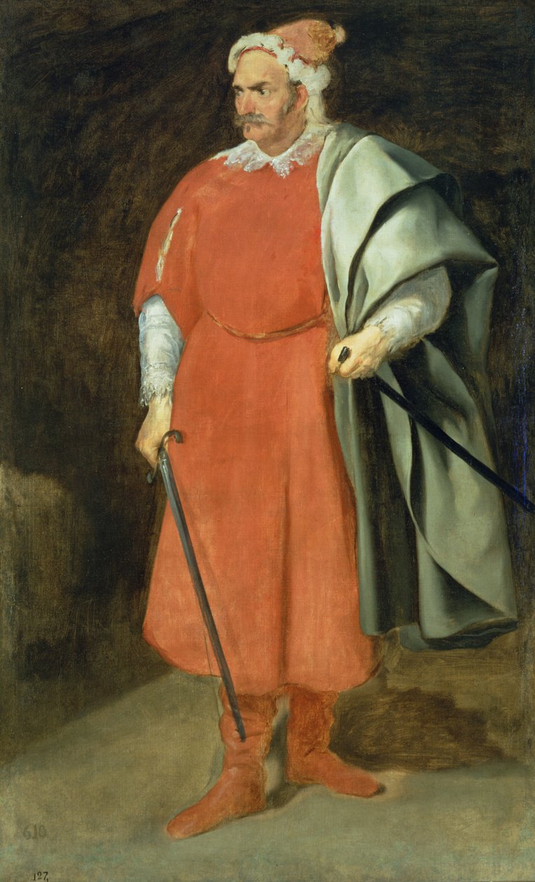 Retrato do Buffoon &39;Redbeard&39;, Cristobal de Castaneda, c.1636 de Diego Velázquez