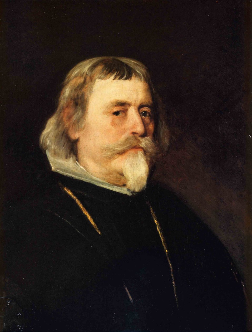 Retrato, de, um, antigas, cavalheiro, com, dourado, corrente, e, medalha, crucifixos, detalhe de Diego Velázquez