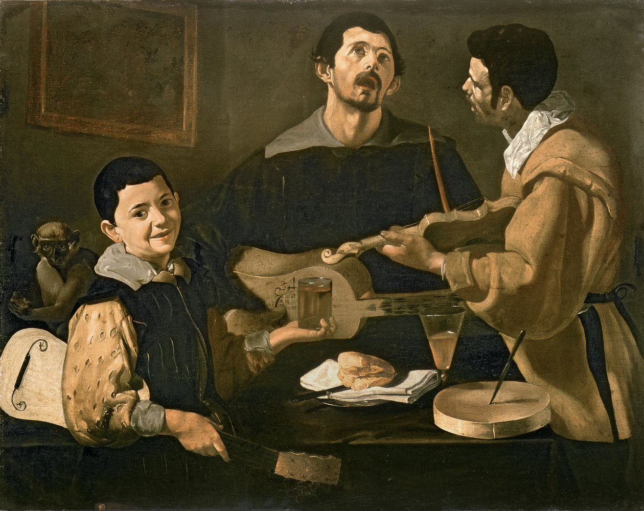 Três músicos, 1618 de Diego Velázquez