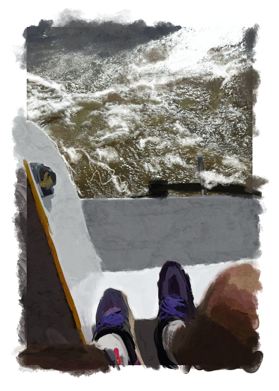 Escorada, 2022 (obra de arte digital realizada no iPad) de Diego Beyro