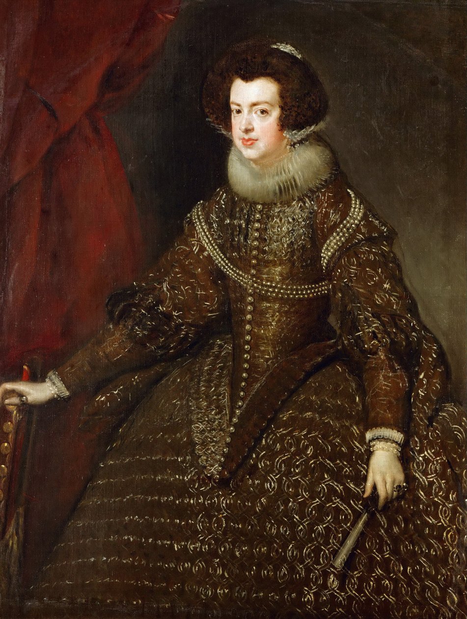 Barroco : Retrato de Elisabeth da França (1602-1644), rainha consorte de Espanha par Velázquez, Diego (1599-1660) de Diego Velázquez