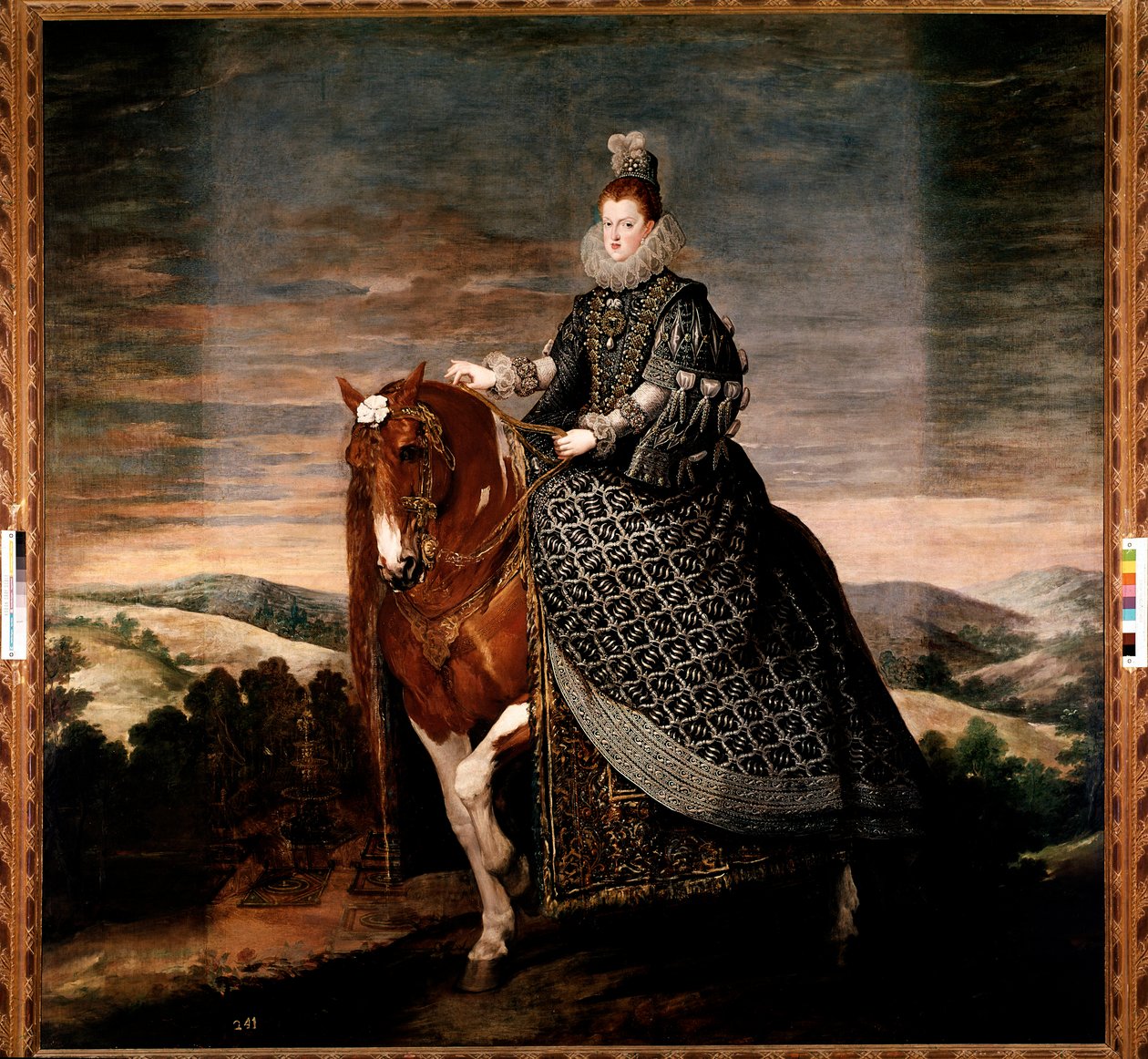 Retrato equestre da Rainha Margarita da Áustria (óleo sobre tela de Diego Velázquez