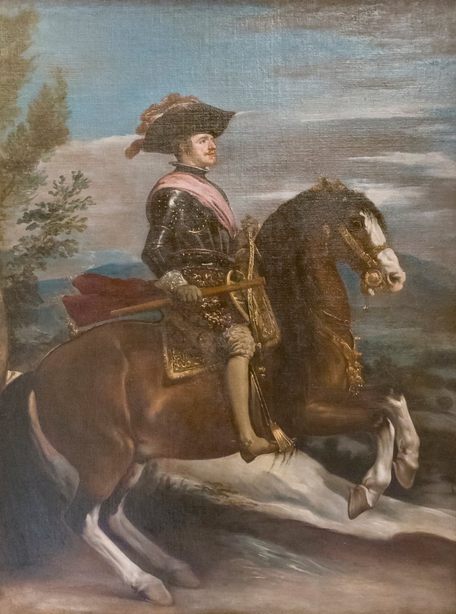 Retrato equestre de Filipe IV de Diego Velázquez