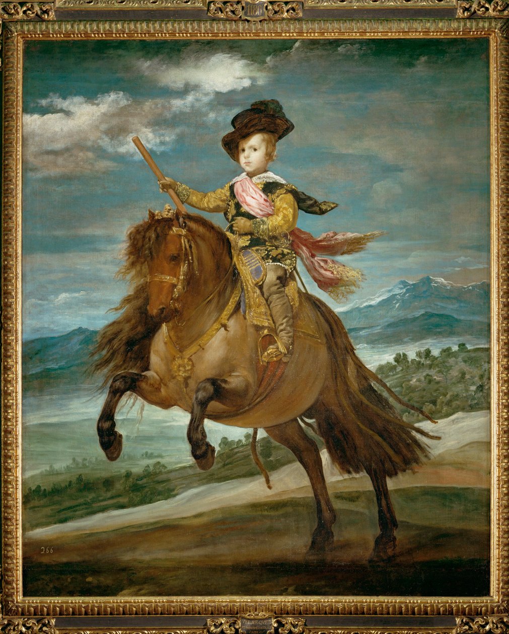 O Infante Baltasar Carlos, filho do Rei Felipe IV e da Rainha Isabel, a cavalo (pintura sobre tela) de Diego Rodriguez de Silva y Velazquez