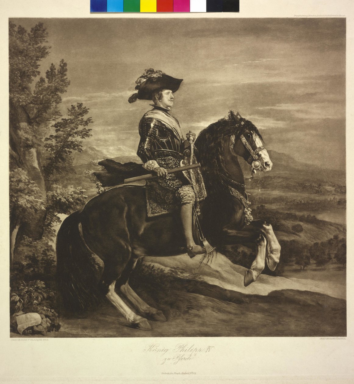Rei Filipe IV a cavalo (heliografia) de Diego Rodriguez de Silva y Velazquez