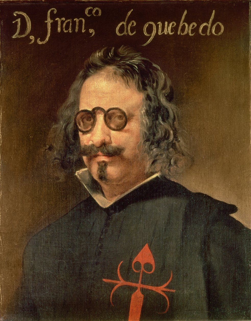 Retrato de Francisco de Quevedo y Villegas (1580-1645) (óleo sobre tela) de Diego Velázquez