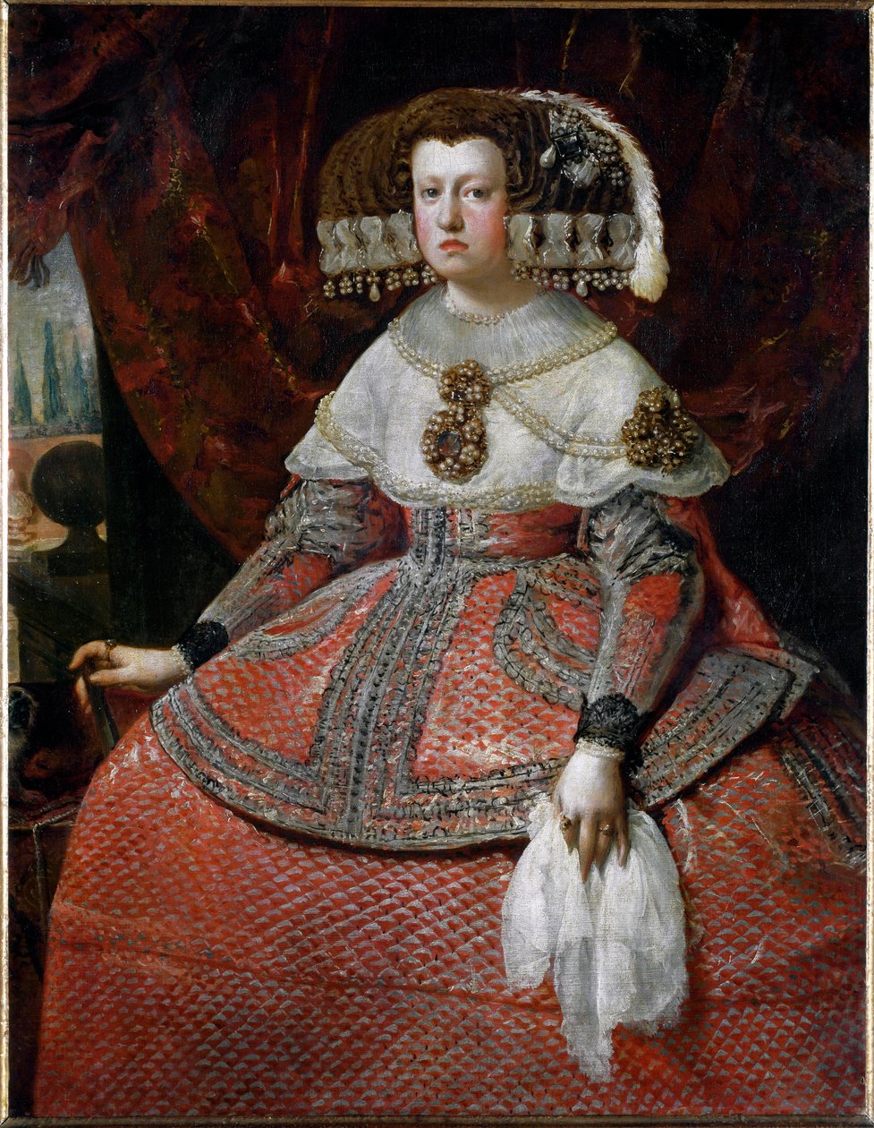Retrato da Rainha Maria Ana de Espanha (óleo sobre tela de Diego Velázquez