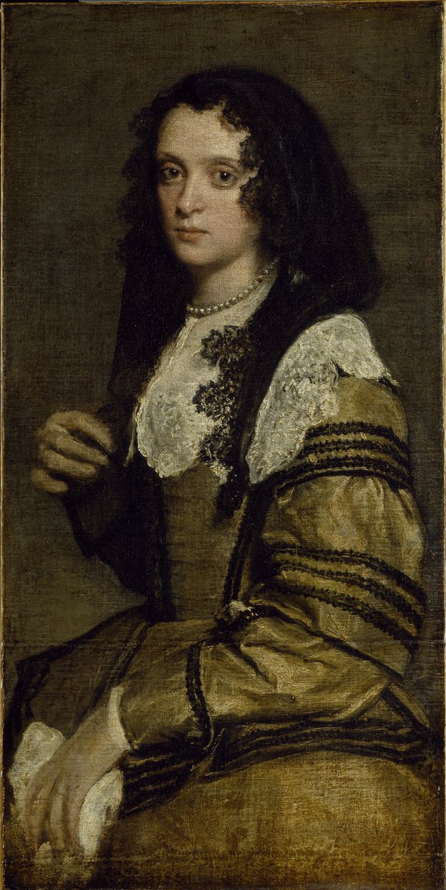 Retrato de uma jovem senhora (óleo sobre tela) de Diego Velázquez