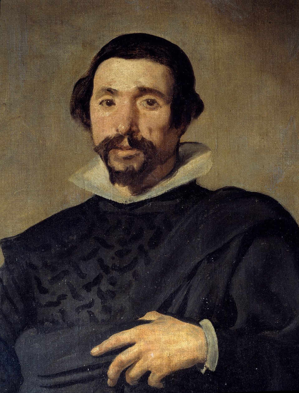 Retrato do Bobo de Pablo de Valladolid. Detalhe. Pintura de Diego Rodriguez de Silva y Velasquez (1599-1660), cerca de 1636-1637. Óleo sobre tela. Dim: 2,09 X 1,23m. Madrid, Musee Du Prado de Diego Velázquez