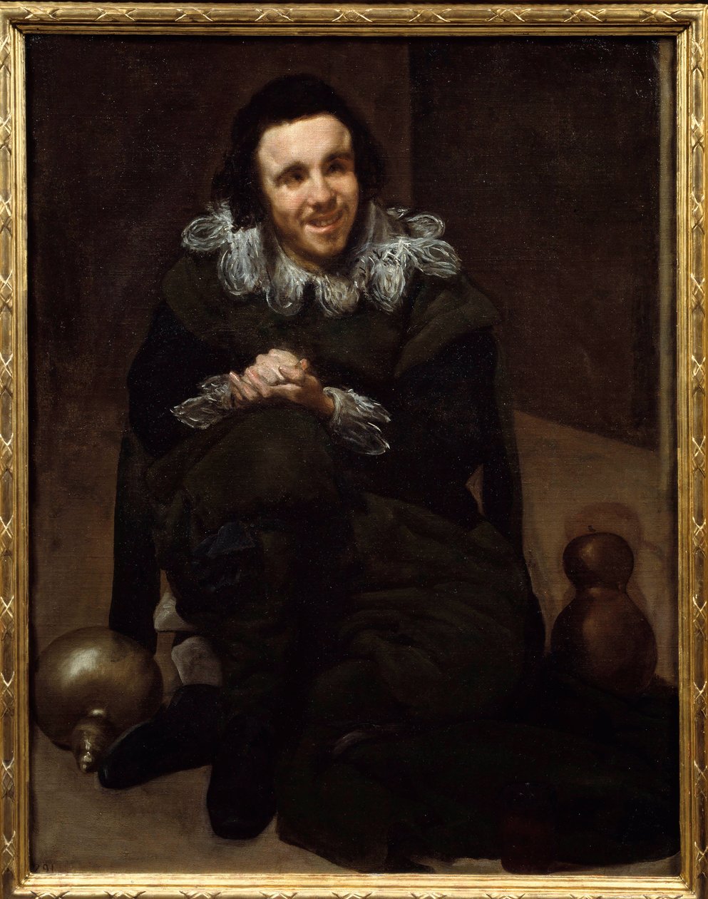 Retrato do bobo Don Juan Calabacillas. Pintura de Diego Rodriguez de Silva y Velasquez (1599-1660). de Diego Velázquez