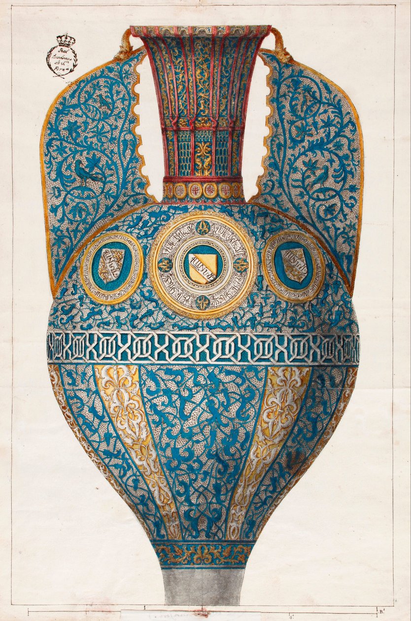 Vaso de escudos Nasrid de Diego Sánchez Sarabia