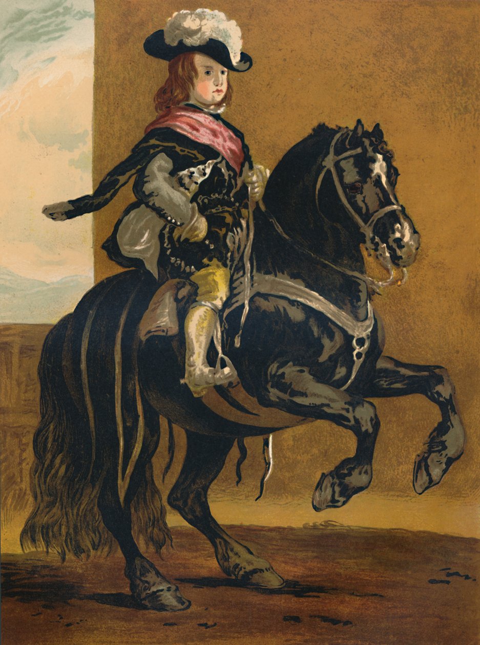 Um aluno de La Haute Ecole - Don Balthazar, Infante da Espanha, c1640, c1879. de Diego Velázquez