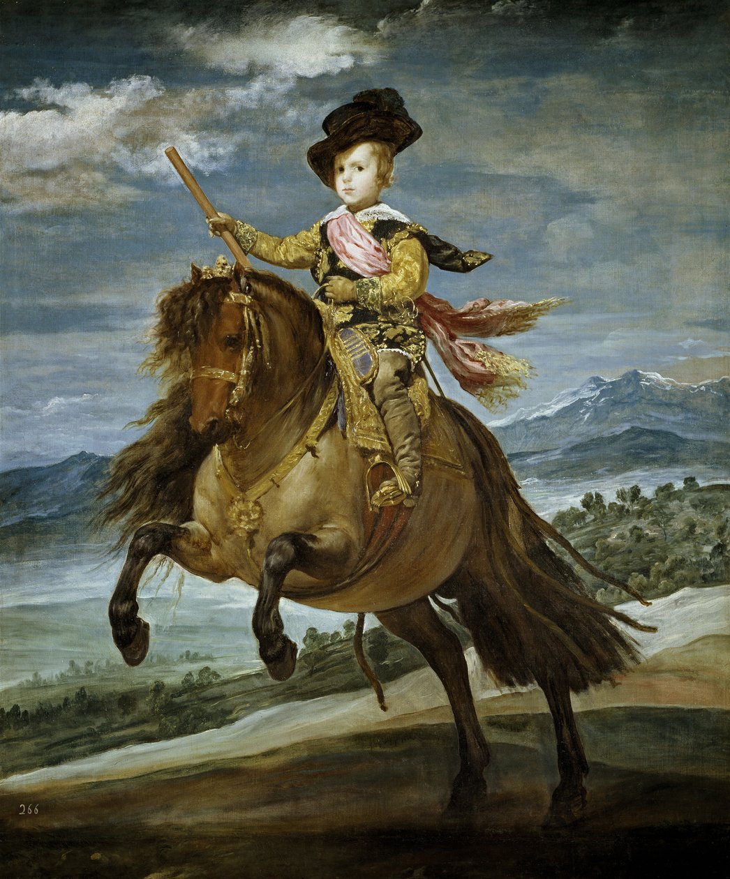 Retrato Equestre do Príncipe Balthasar Charles, c. 1635 de Diego Velázquez