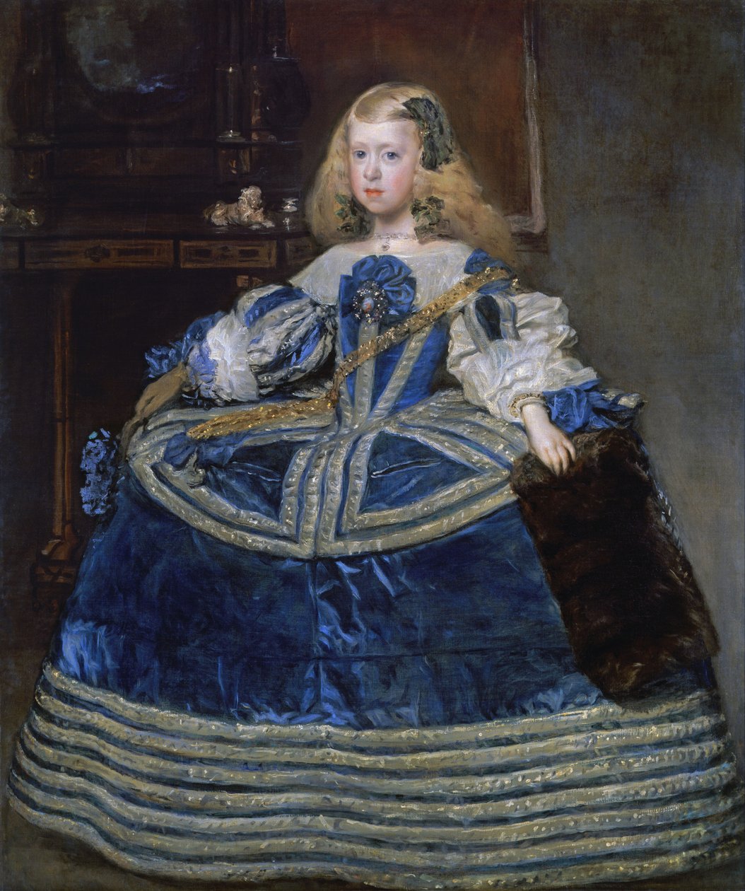 A Infanta Margarita Teresa com um vestido azul de Diego Velázquez