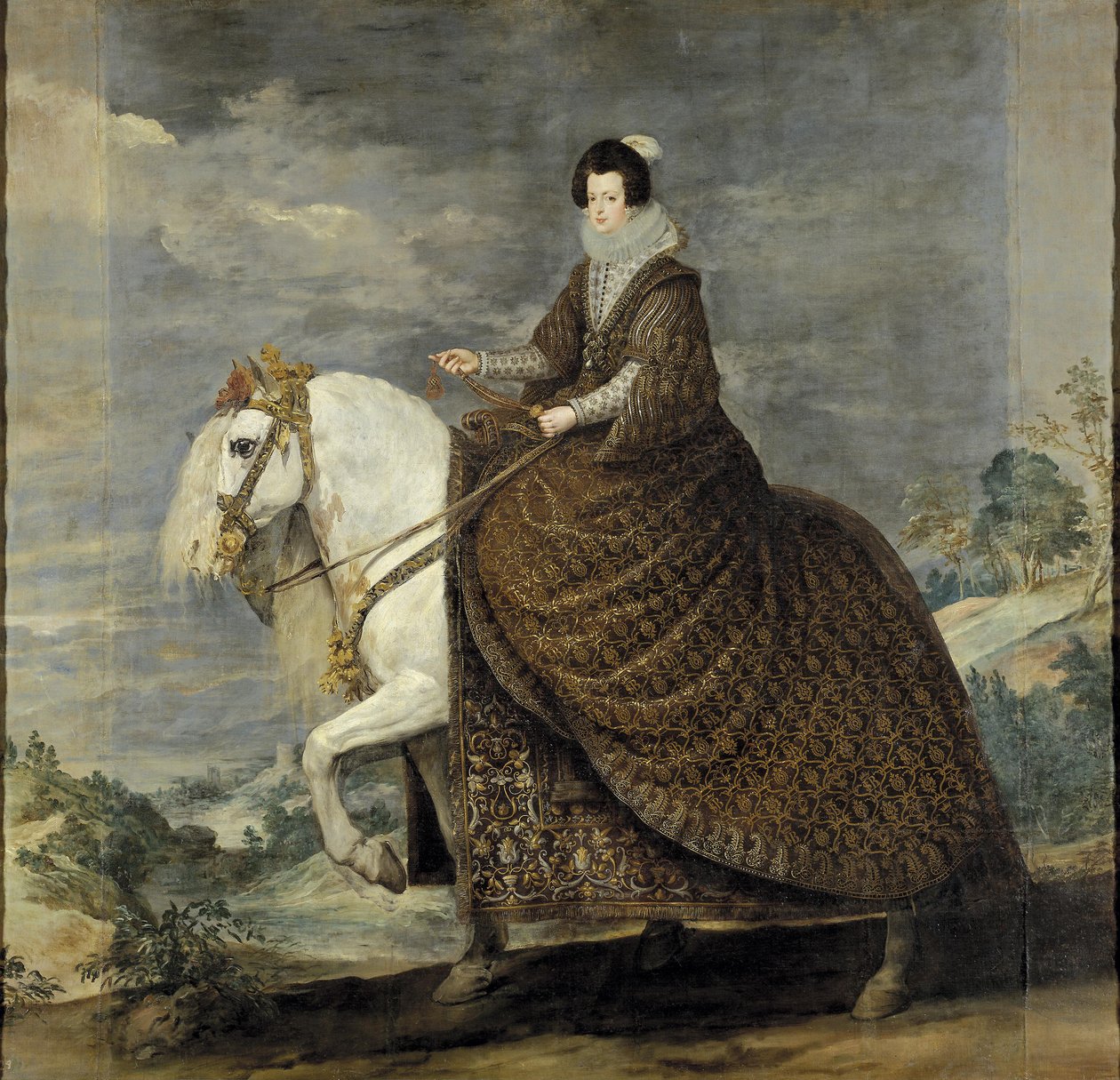 Rainha Isabella de Bourbon a cavalo de Diego Velázquez