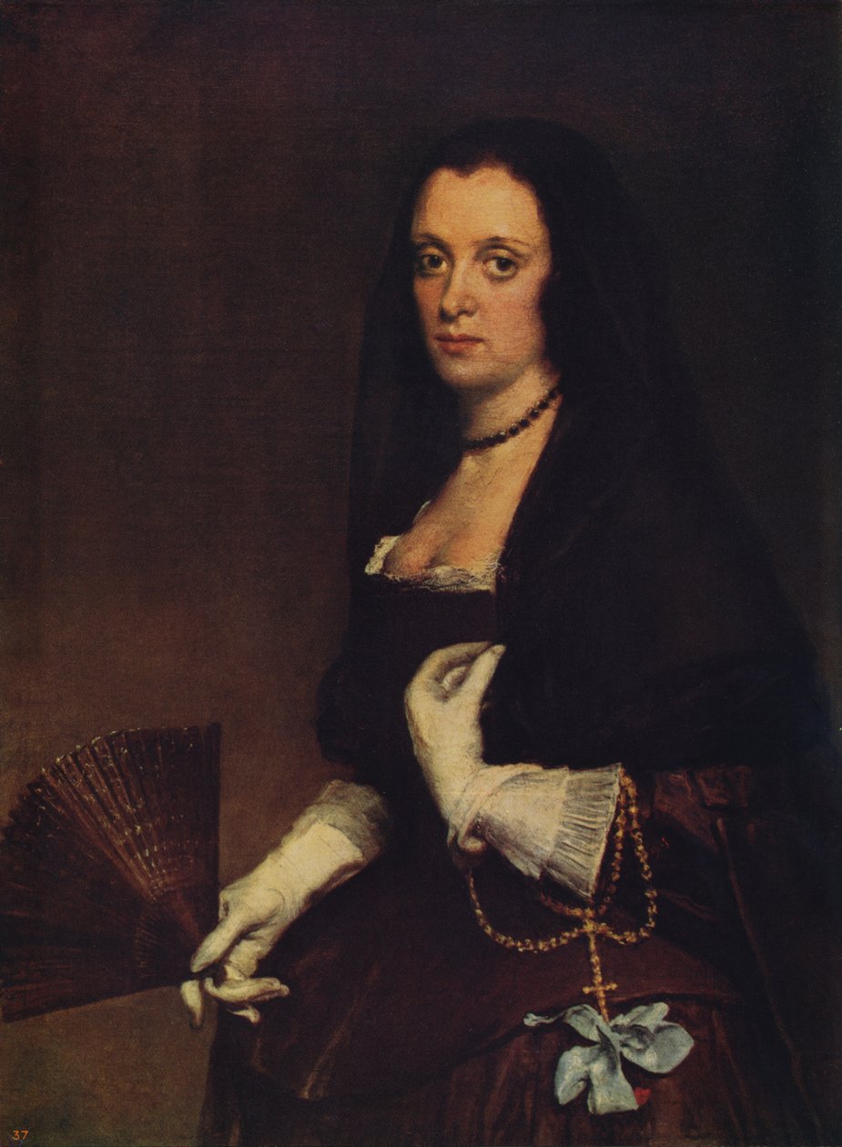 Senhora com um ventilador, c1638-1639, c1915 de Diego Velázquez