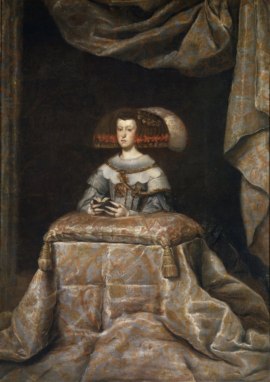 Retrato de Mariana da Áustria 16341696, orando, c. 1655 de Diego Velázquez
