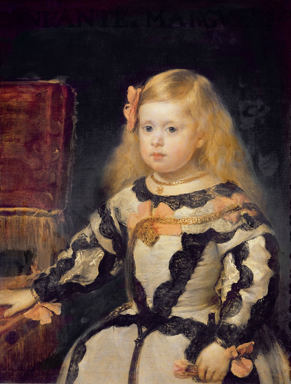 Retrato da Infanta Maria Marguerita (1651-73) 1654 de Diego Velázquez