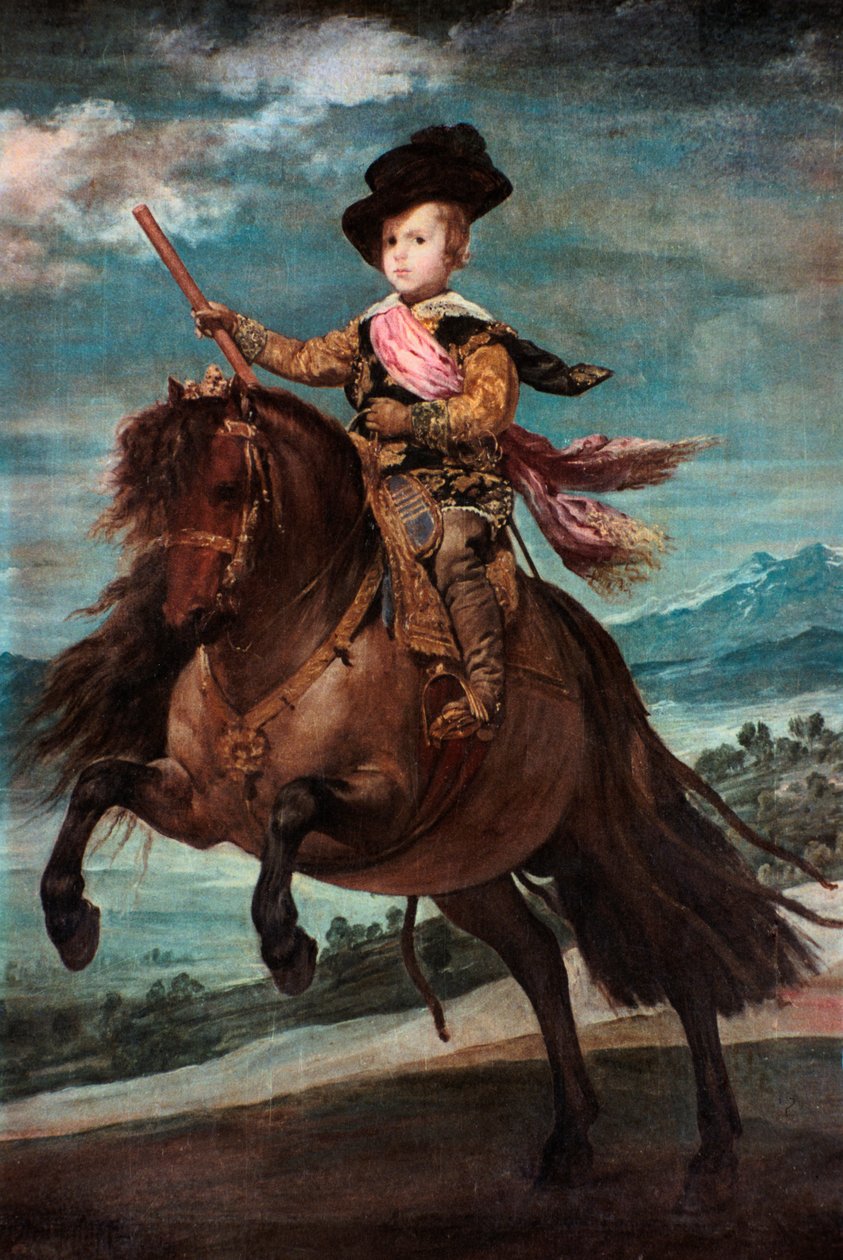 Príncipe Baltasar Carlos a cavalo, 1635-36. de Diego Velázquez