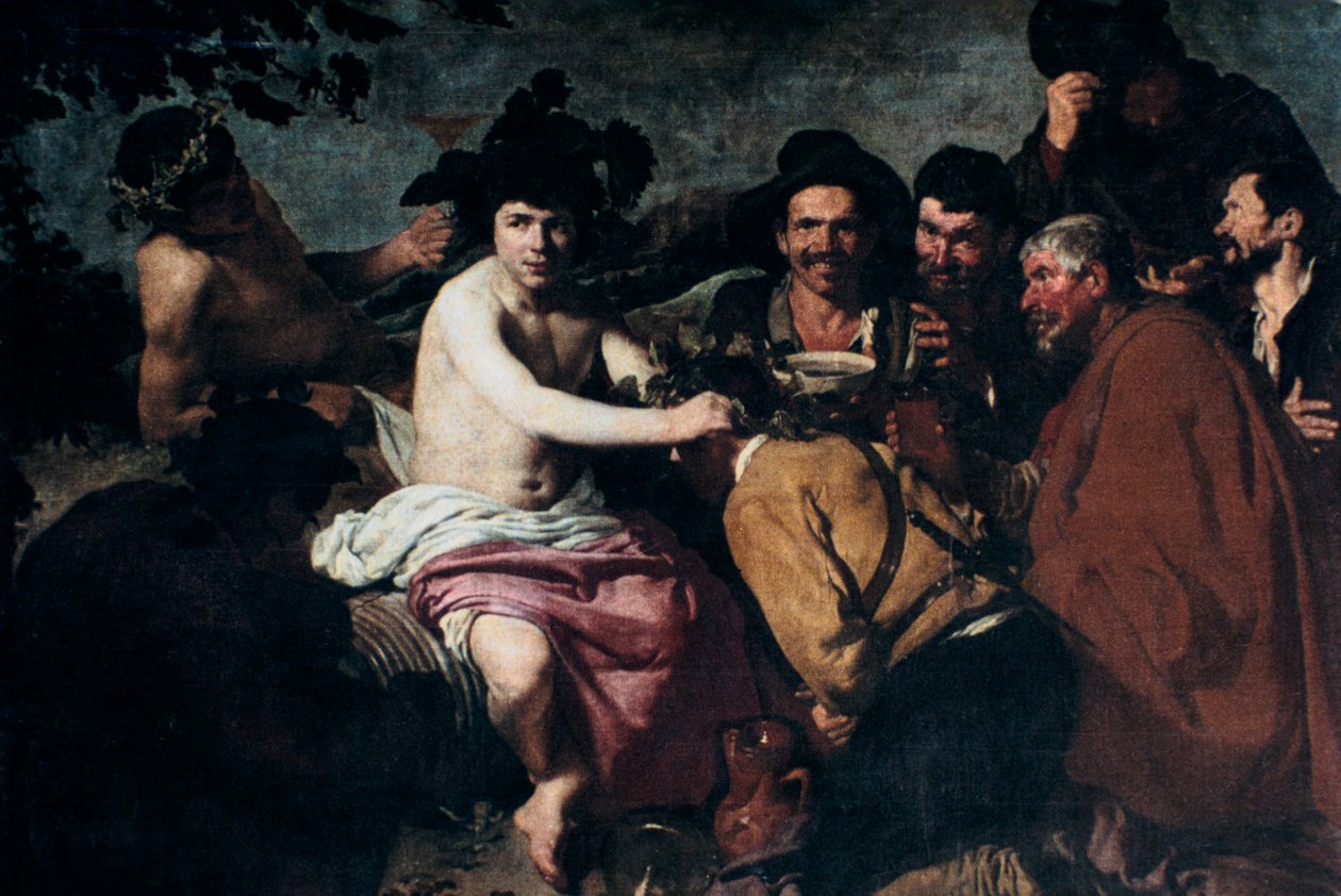 O triunfo de Baco ou os bêbados, século XVII. de Diego Velázquez