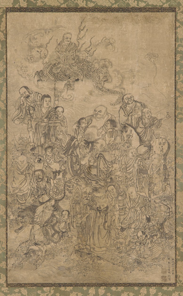 A Group of Luohan de Ding Yunpeng