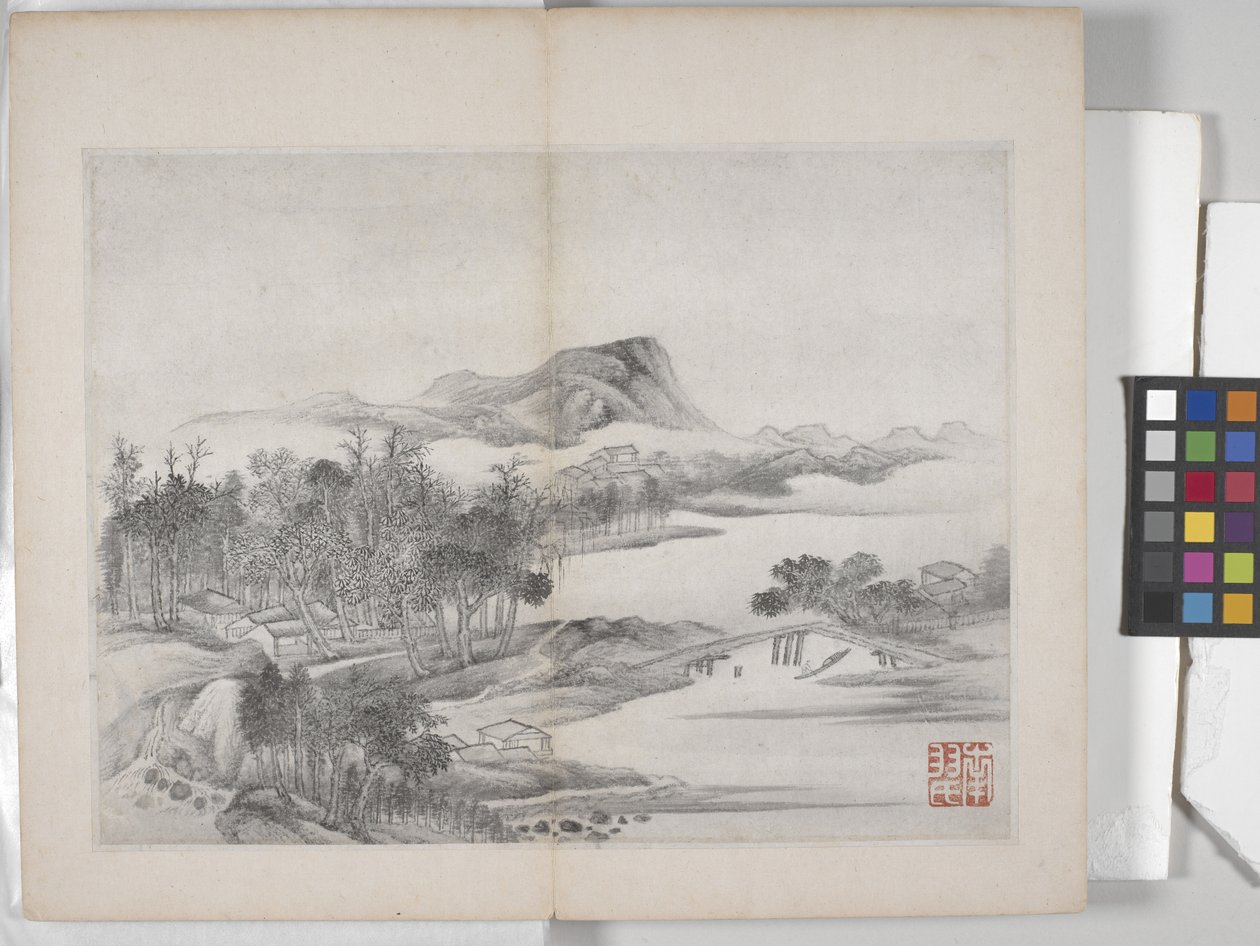 Álbum de Pinturas Paisagísticas (tinta sobre papel) de Ding Yunpeng