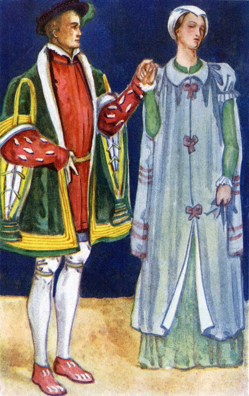Fato de casal no reinado de Eduardo VI (1547-1553) de Dion Clayton Calthrop