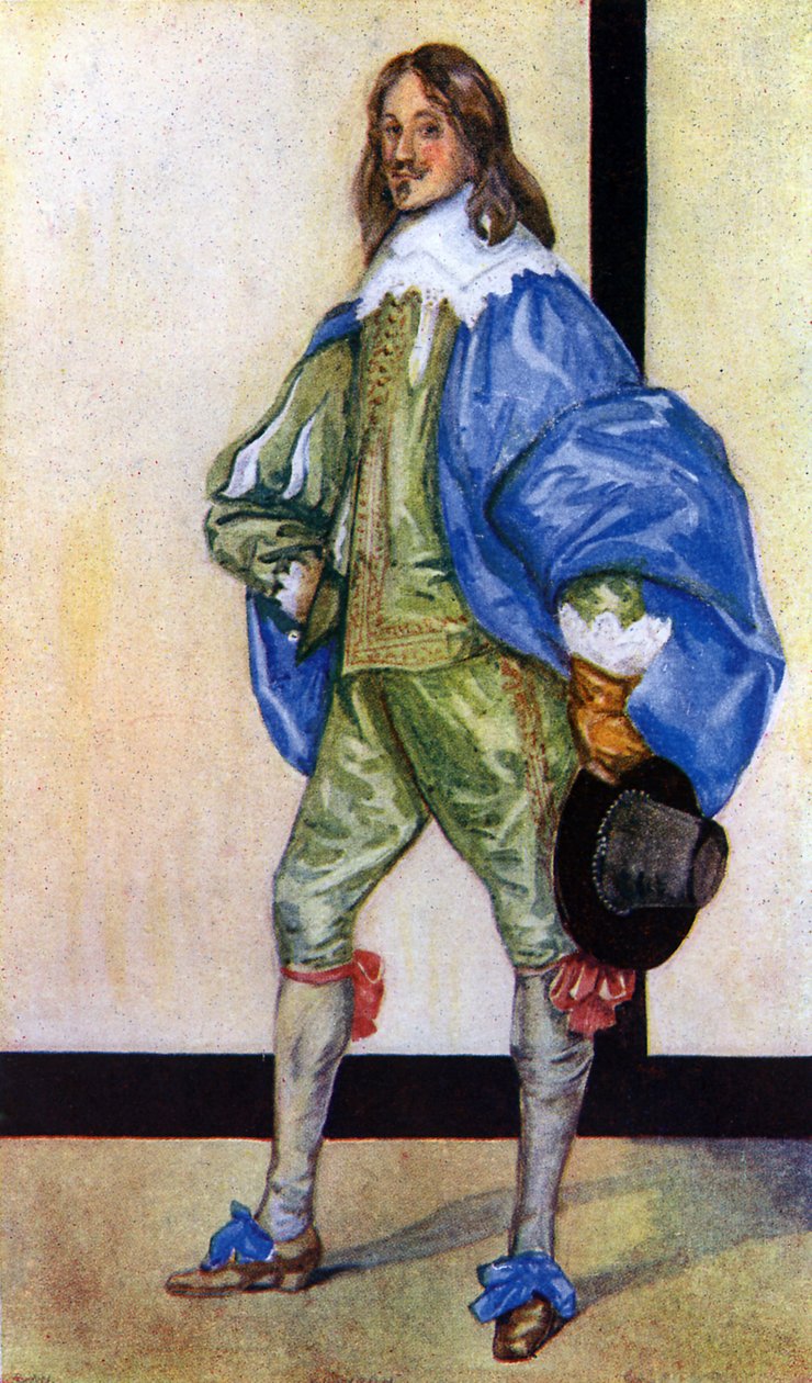Fato de homem no reinado de Carlos I (1625-1649) de Dion Clayton Calthrop