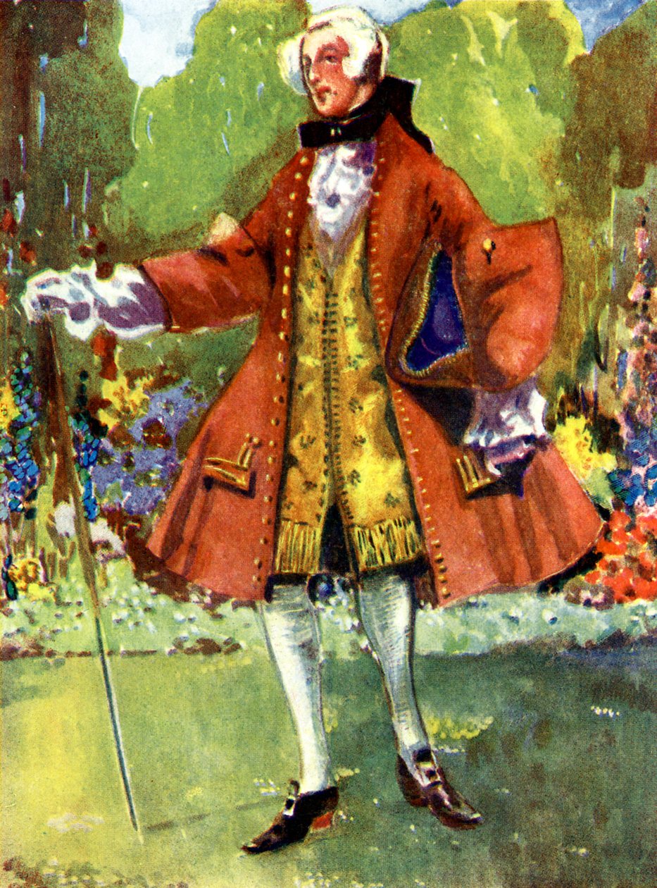 Fato de homem no reinado de George II (1727-1760) de Dion Clayton Calthrop