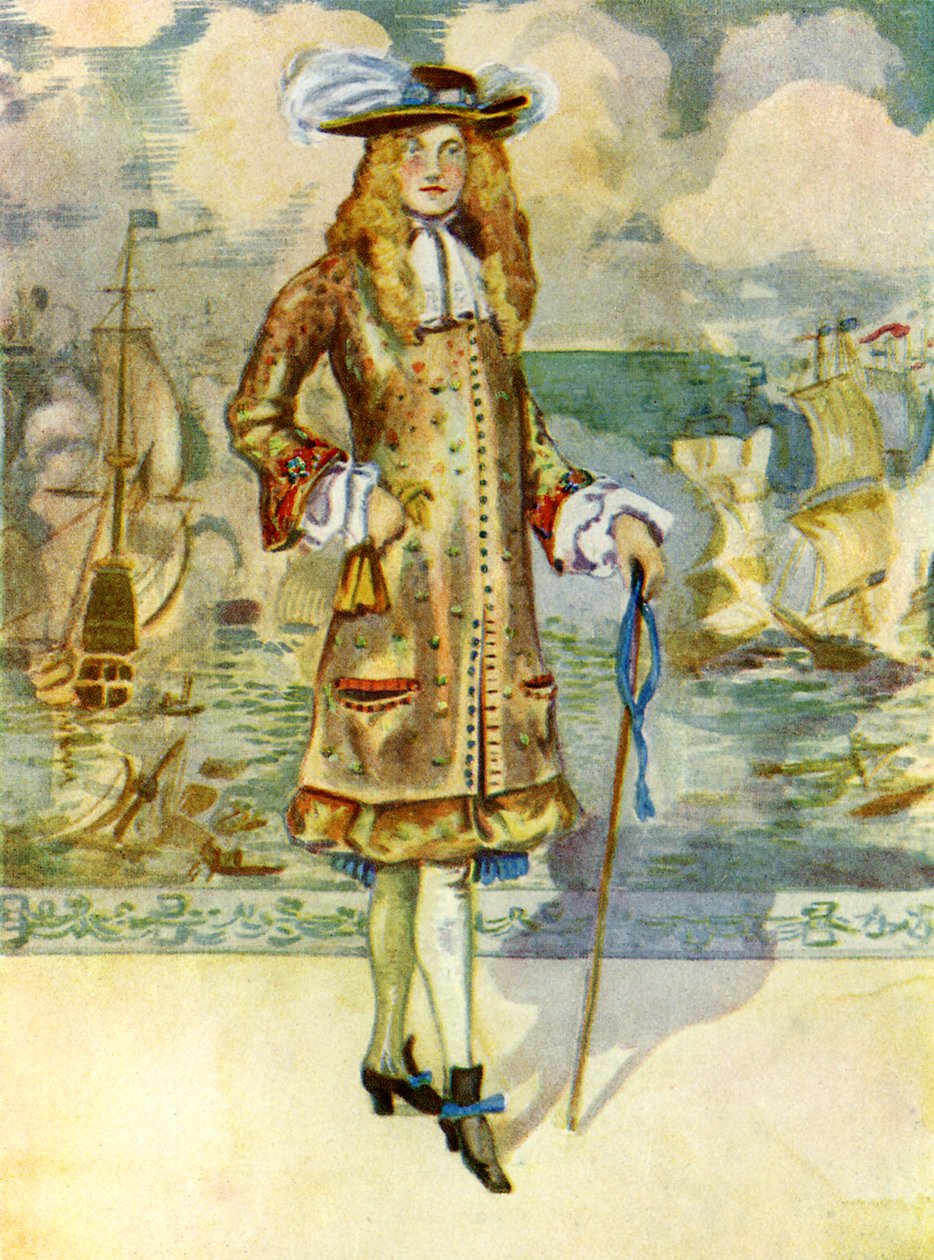 Fato de homem no reinado do Carlos II (1660-1685) de Dion Clayton Calthrop