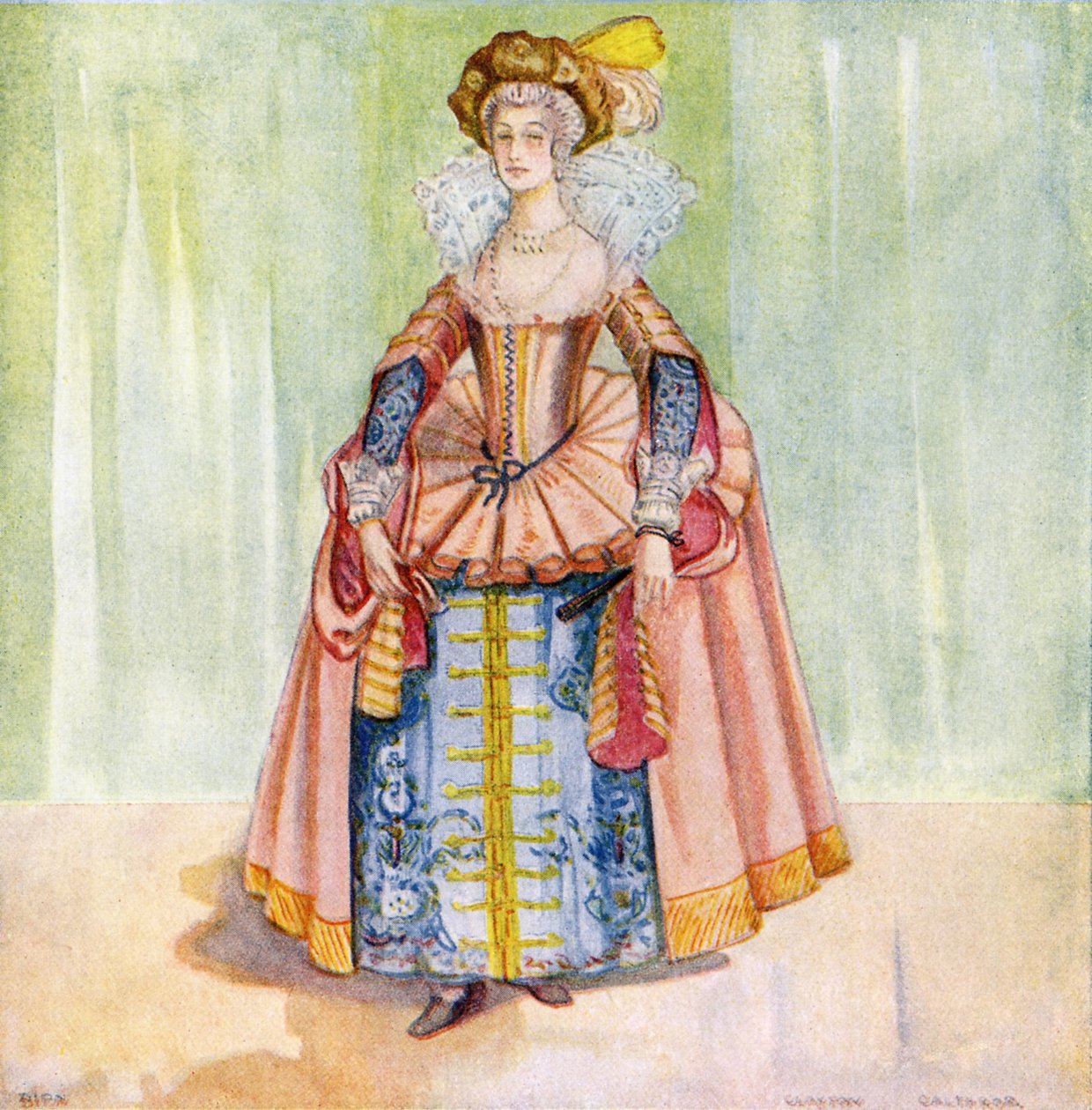Fato de mulher no reinado de Jaime I (1603-1625) de Dion Clayton Calthrop