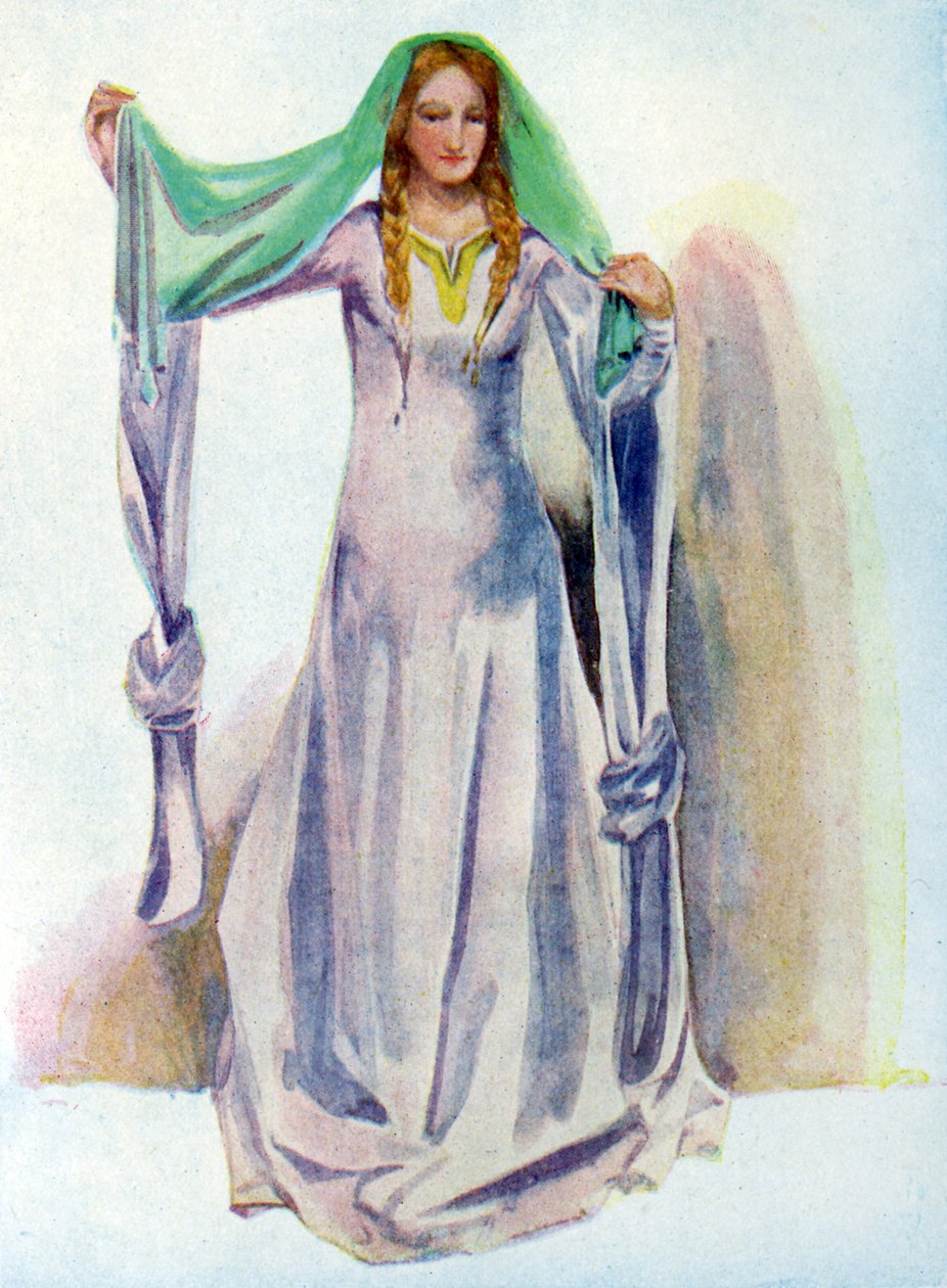 Fato de mulher no reinado de Estevão (1135-1154) de Dion Clayton Calthrop