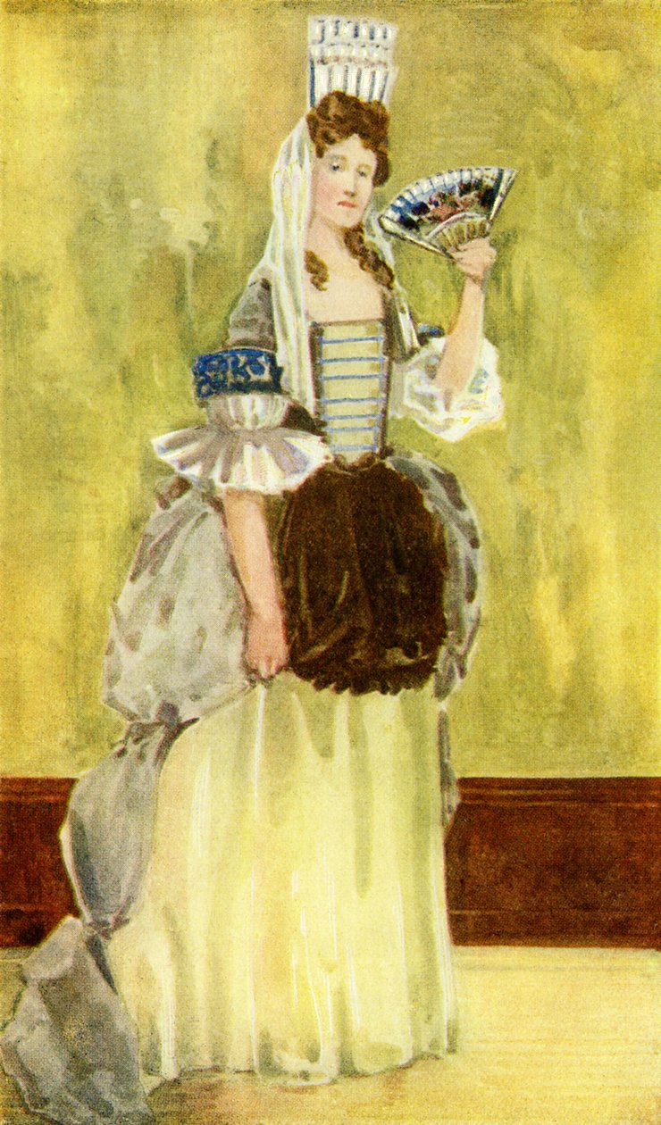 Fato de mulher no reinado de Guilherme e Maria (1689-1702) de Dion Clayton Calthrop