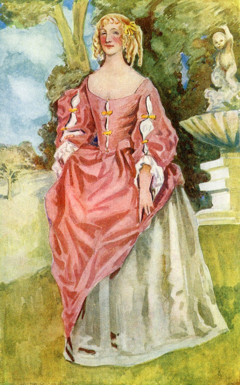 Fato de mulher no reinado do Carlos II (1660-1685) de Dion Clayton Calthrop