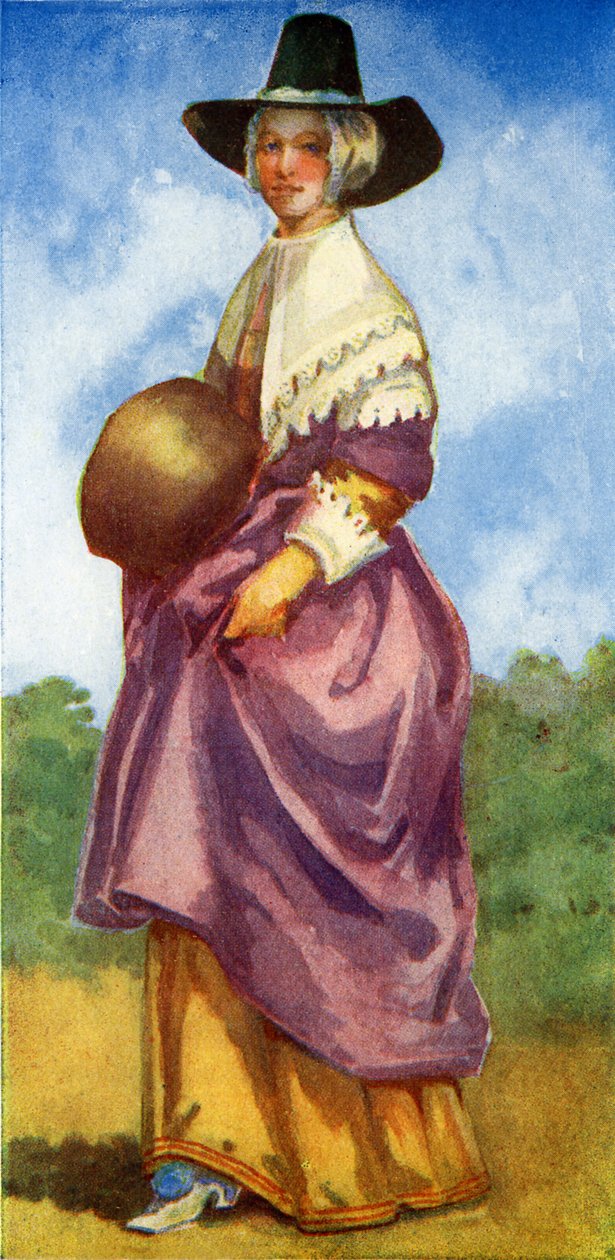 Fato de mulher no reinado dos Cromwells (1649-1660) de Dion Clayton Calthrop