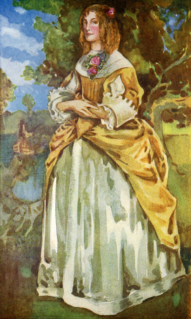 Fato de mulher no reinado de Jaime II (1685-1689) de Dion Clayton Calthrop