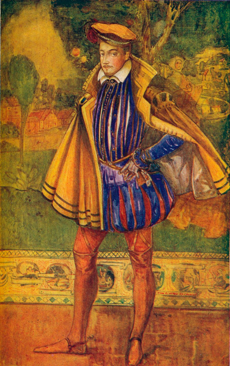 Um homem da época de Elizabeth, 1907 de Dion Clayton Calthrop