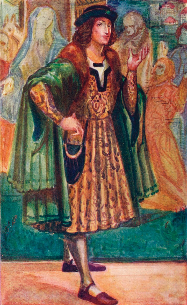 Um homem do tempo de Ricardo III, 1907 de Dion Clayton Calthrop