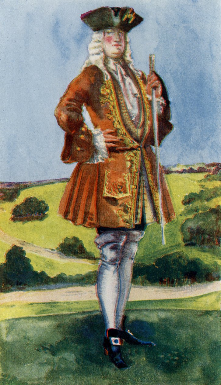 O traje de homem no reinado de George I (1714-1727) de Dion Clayton Calthrop