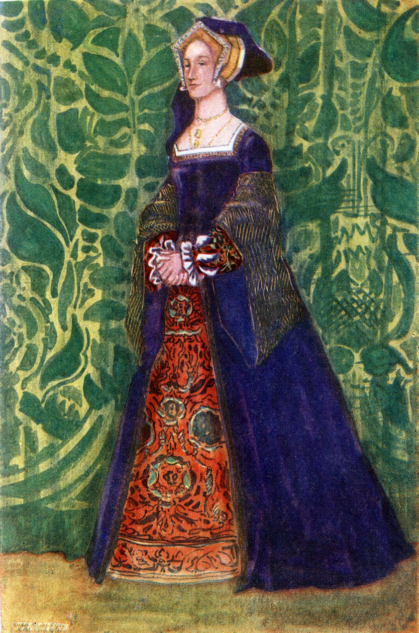 Fato de mulher no reinado de Henrique VIII (1509-1547) de Dion Clayton Calthrop