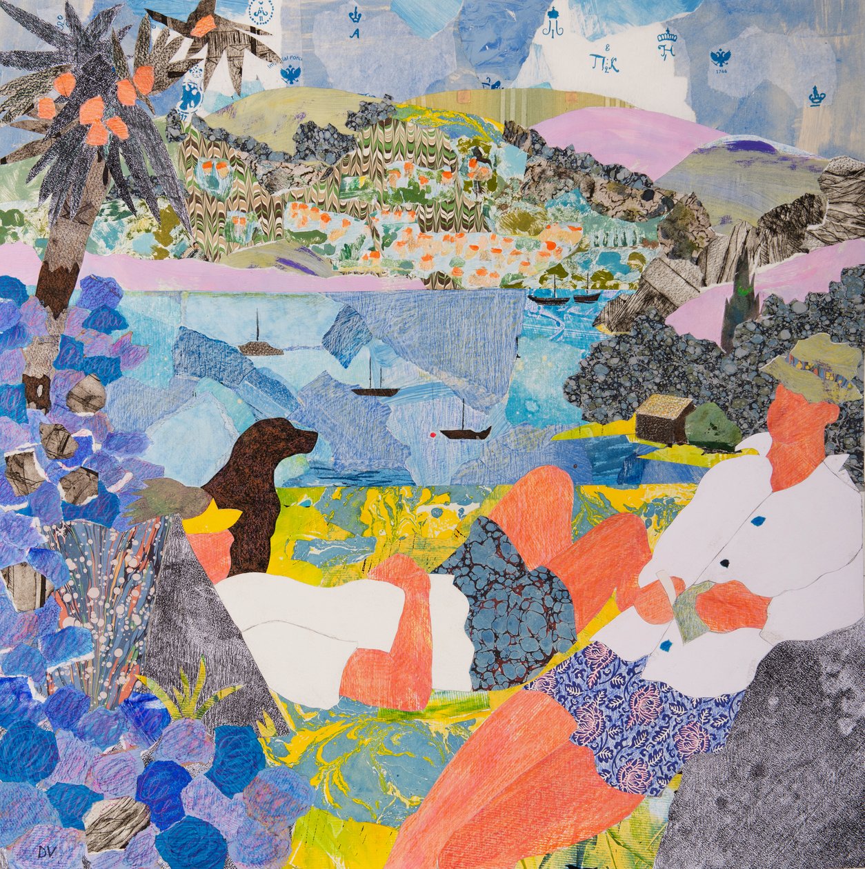 Ao lado do mar, 2017 (colagem) de Dione Verulam